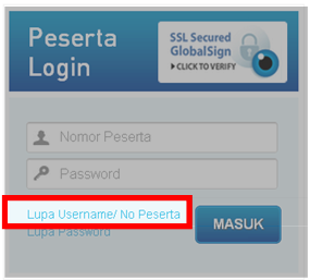 lupa nomor peserta